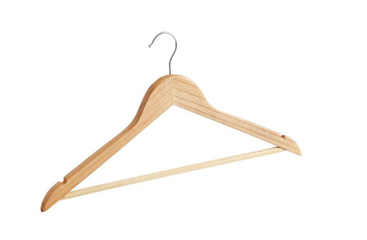 18 X 1/2" Standard Hook Male Hanger, Natural Wood, Package Of 100