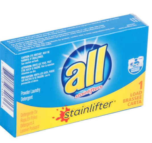 2 oz. ALL Stainlifter Powder Laundry Detergent Box for Coin Vending Machine - 100/Case